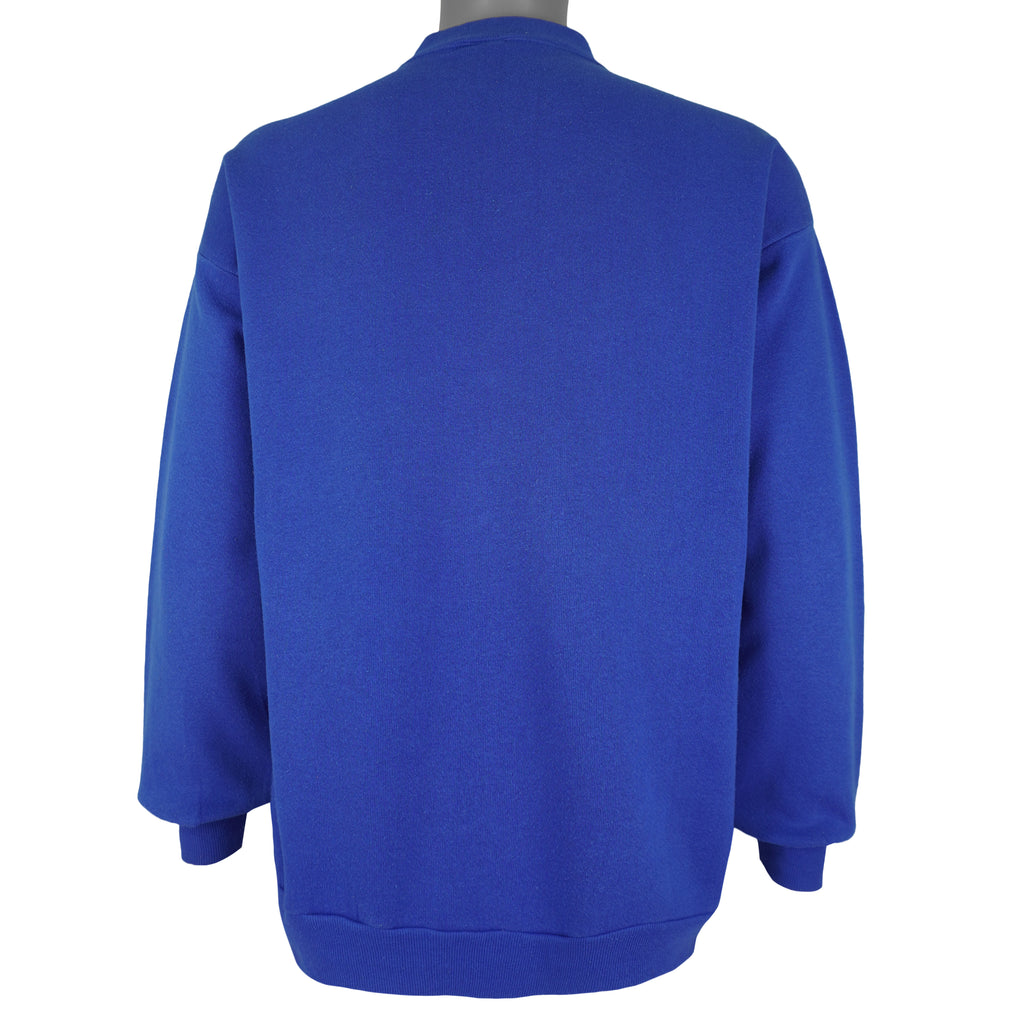 NHL (Logo 7) - Tampa Bay Lightning Big Logo Crew Neck Sweatshirt 1990s Large Vintage Retro Hockey
