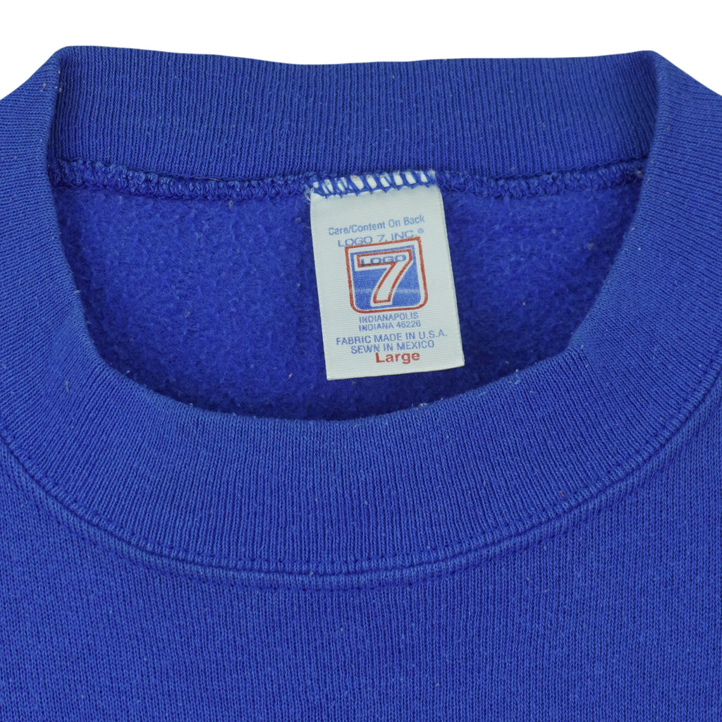 NHL (Logo 7) - Tampa Bay Lightning Big Logo Crew Neck Sweatshirt 1990s Large Vintage Retro Hockey