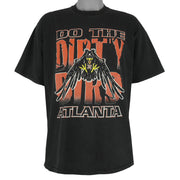 NBA (Jerzees) - Atlanta Hawks Do The Dirty Bird Spell-Out T-Shirt 1990s X-Large Vintage Retro Baseball