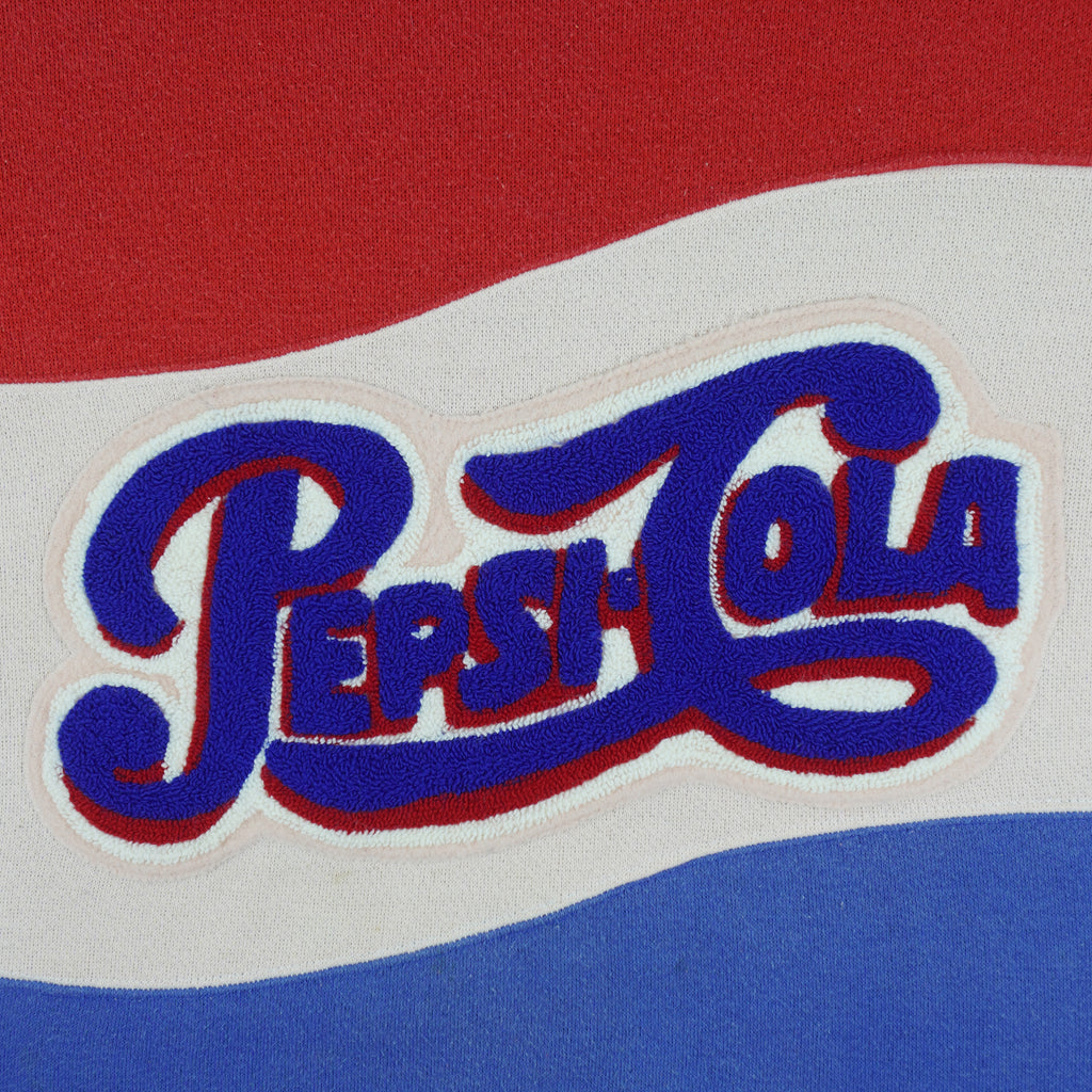 Vintage - Red & Blue Pepsi Cola Sweatshirt 1990s Medium Vintage Retro