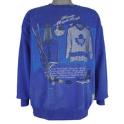 NHL (Nutmeg CCM) - Toronto Maple Leafs Locker Room Sweatshirt 1992 Large Vintage Retro Hockey