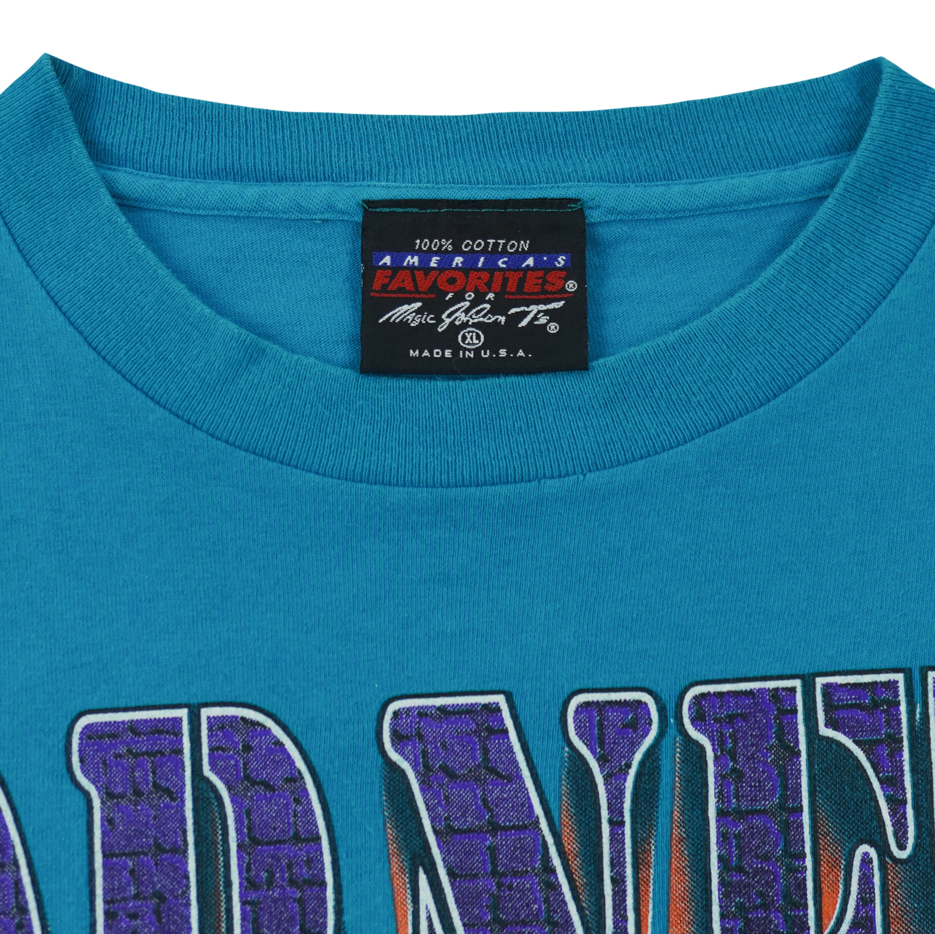 NBA (Magic Johnson T's) - Charlotte Hornets T-Shirt 1990s X-Large Vintage Retro Basketball