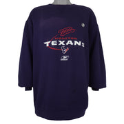 Reebok - Houston Texans Crew Neck Sweatshirt 1990s XX-Large Vintage Retro Football