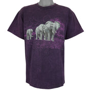 Vintage (Keehn Scene) - Nature Wonder Elephant Animal Printed T-Shirt 1990s X-Large Vintage Retro