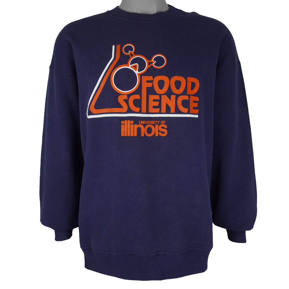 Vintage (Hanes) - University Of Illinois Food Science Sweatshirt 1990s X-Large Vintage Retro