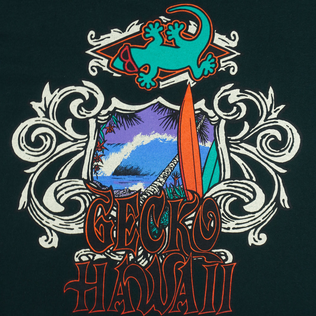 Vintage - Dark Green Gecko Hawaii T-Shirt 1990s X-Large Vinatage Retro