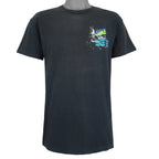 Nike - Black Graphic Single Stitch T-Shirt 1990s Medium Vintage Retro
