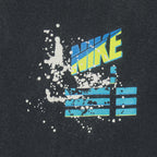 Nike - Black Graphic Single Stitch T-Shirt 1990s Medium Vintage Retro