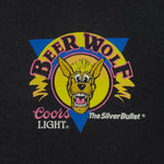 Vintage (Novel Teez) - Coors Light Beer Wolf Silver Bullet T-Shirt 1990s X-Large Vintage Retro