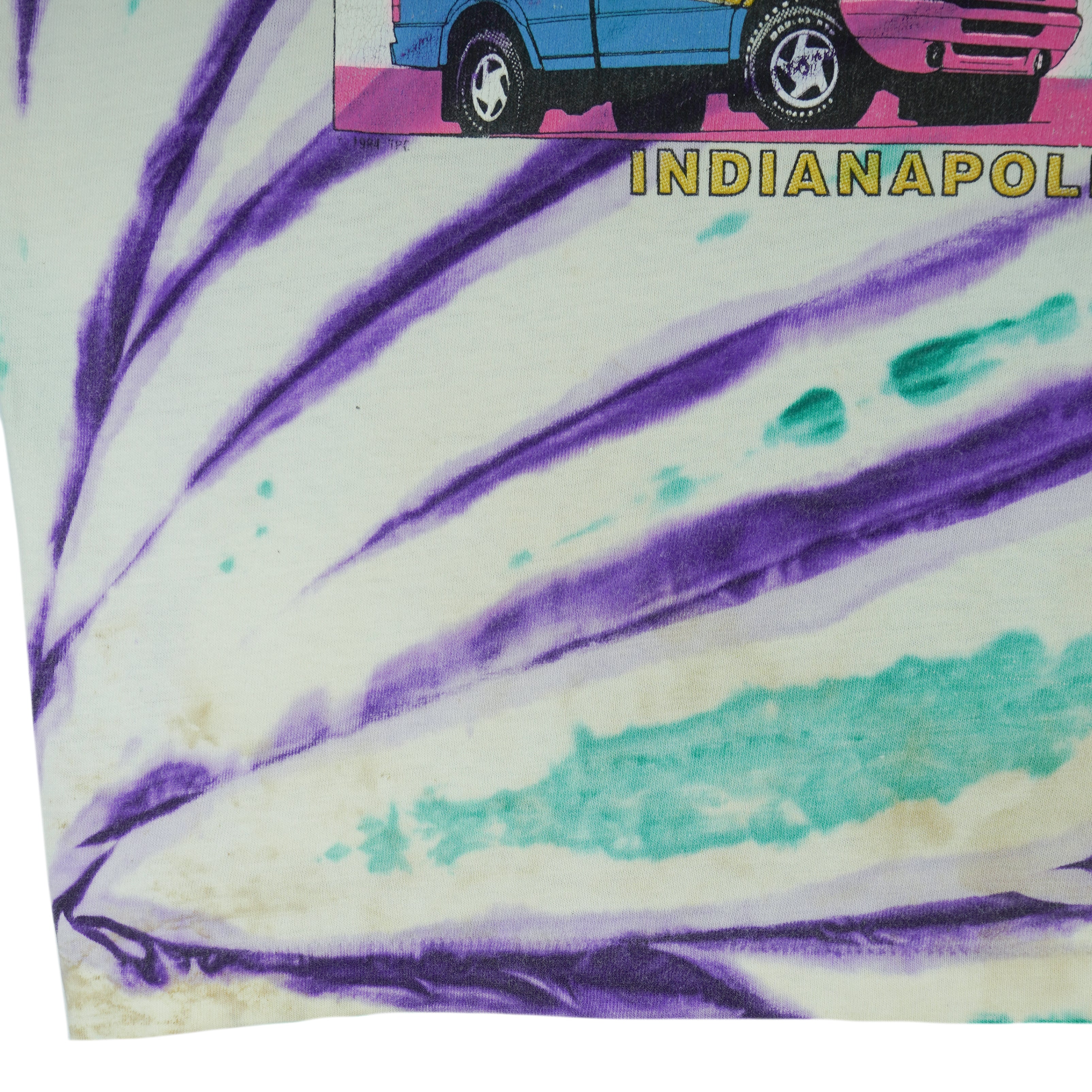 Vintage - Ford 4 Wheel & Off-Road Indianapolis Tie-dyed T-Shirt 1994 Large Vintage Retro