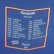 Reebok - Olympics World Tour T-Shirt 1988 X-Large Vintage Retro
