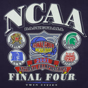 NCAA - Final Four Basketball Champions Twin Cities T-Shirt 2001 Large Vintage Retro