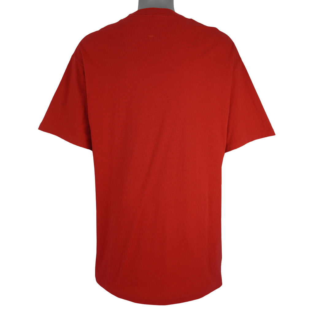 NBA (Nutmeg) - Chicago Bulls Basketball Court Single Stitch T-Shirt 1990s X-Large Vintage Retro Basketball