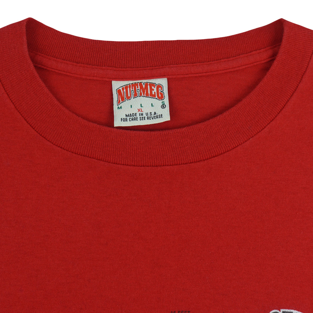NBA (Nutmeg) - Chicago Bulls Basketball Court Single Stitch T-Shirt 1990s X-Large Vintage Retro Basketball
