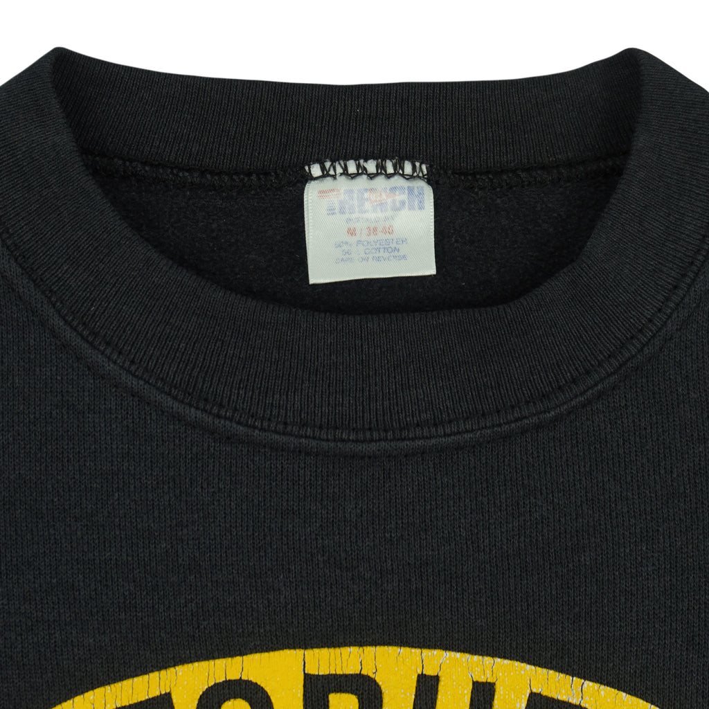 NFL (Trench) - Pittsburgh Steelers Helmet Crew Neck Sweatshirt 1990s Medium Vintage Retro Football