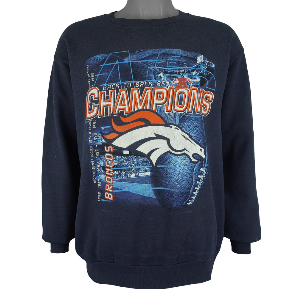 NFL - Denver Broncos Back to Back Champions Sweatshirt 1993 Large Vintage Retro Football