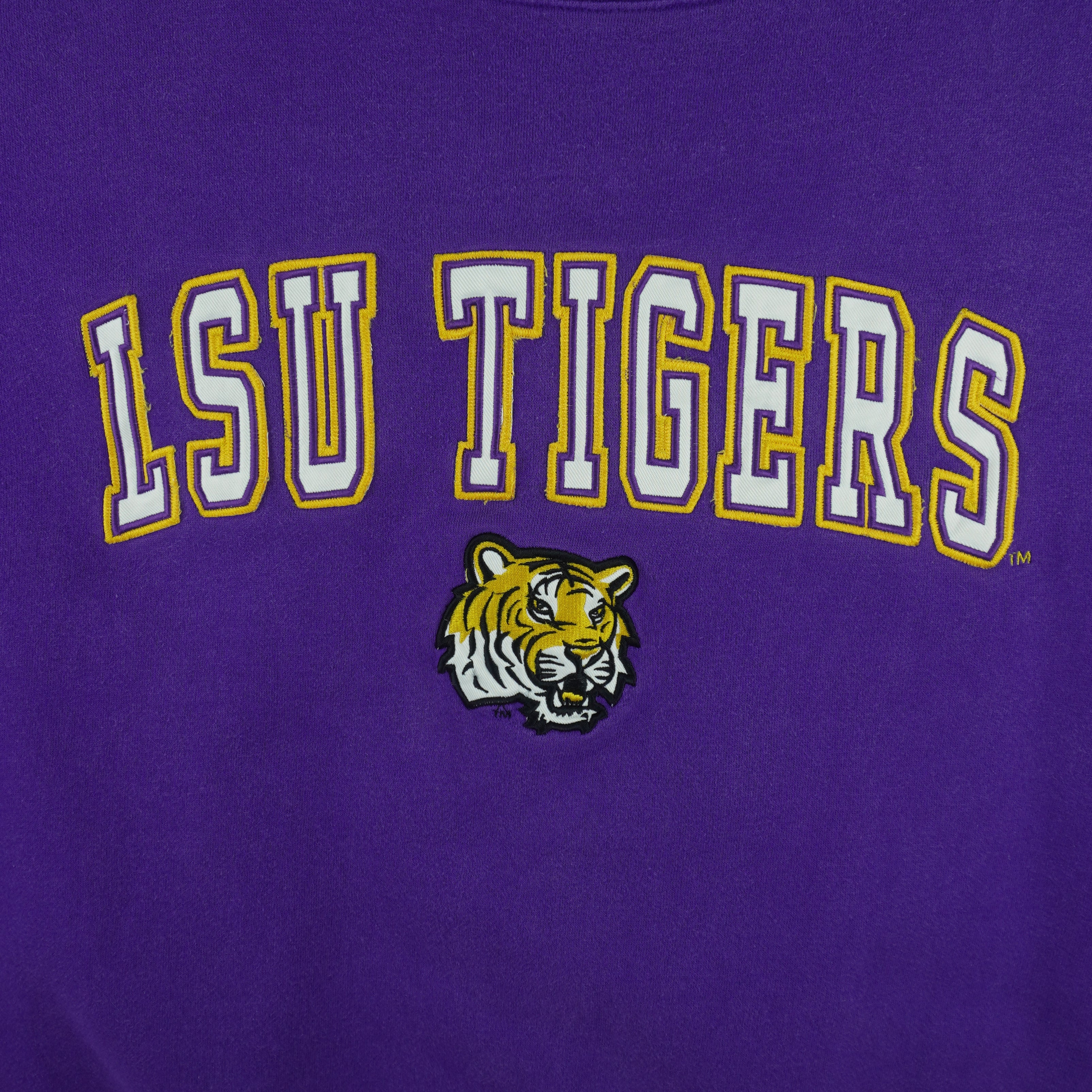 NCAA (Colosseum) - LSU Tigers Embroidered Crew Neck Sweatshirt 2000s Large Vintage Retro