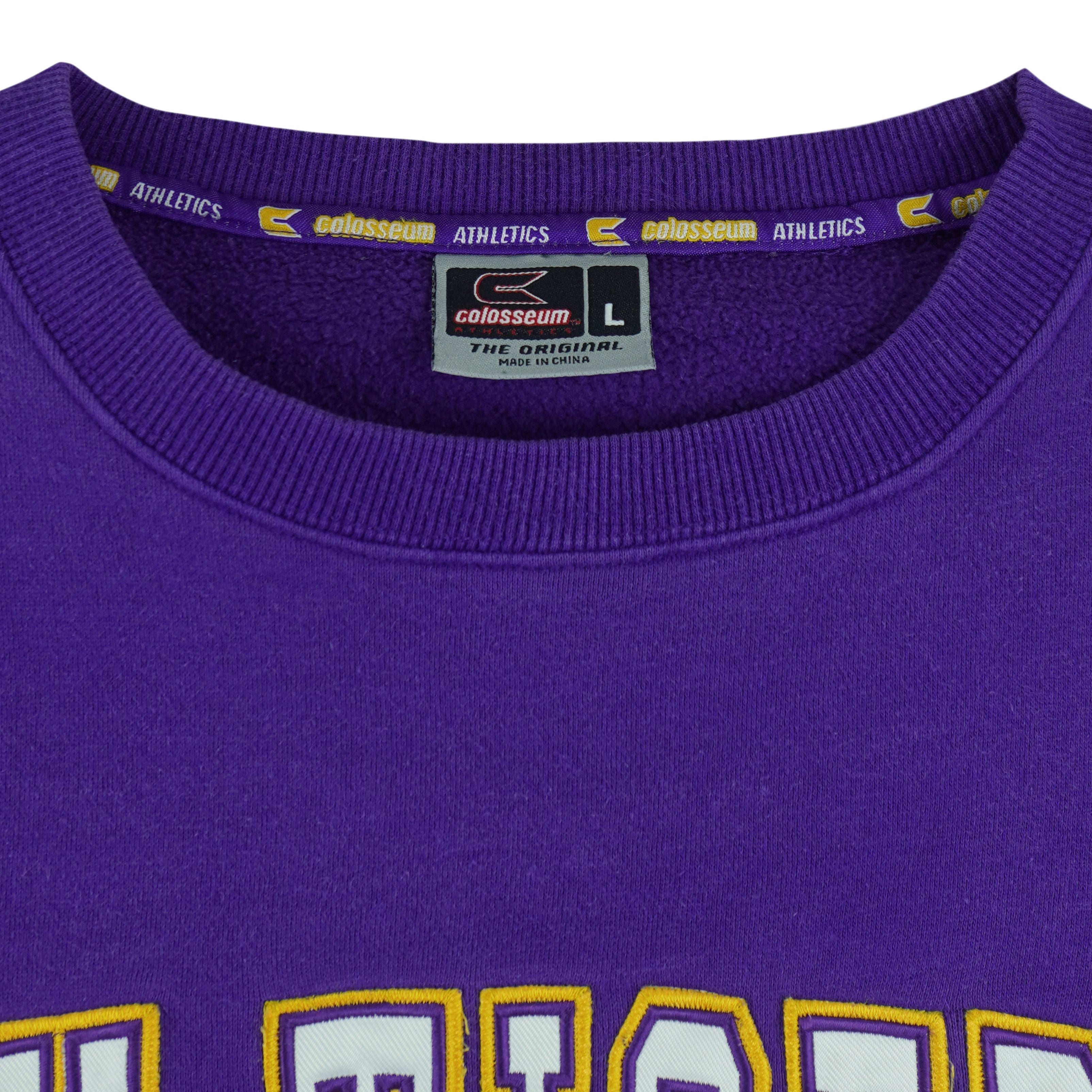 NCAA (Colosseum) - LSU Tigers Embroidered Crew Neck Sweatshirt 2000s Large Vintage Retro