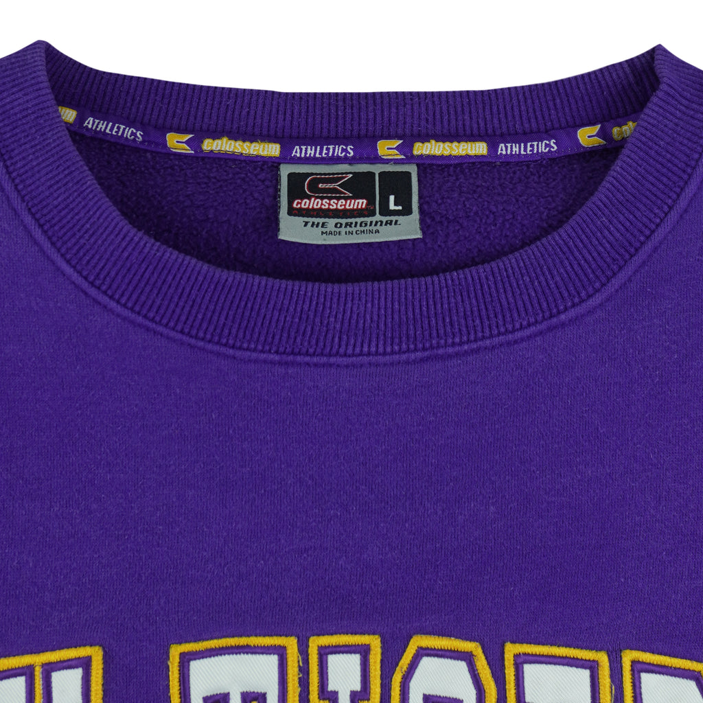 NCAA (Colosseum) - LSU Tigers Embroidered Crew Neck Sweatshirt 2000s Large Vintage Retro