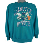 NBA (Trench) - Charlotte Hornets Crew Neck Sweatshirt 1990s Large