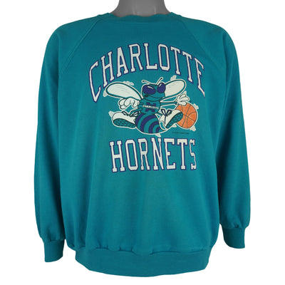 NBA (Trench) - Charlotte Hornets Crew Neck Sweatshirt 1990s Large