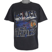 NHL (Nutmeg) - Chicago Blackhawks Kick Ice! T-Shirt 1990s Large Vintage Retro Hockey