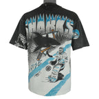 NHL (AMW Sports) - San Jose Sharks All Over Prints T-Shirt 1991 Large Vintage Retro Hockey
