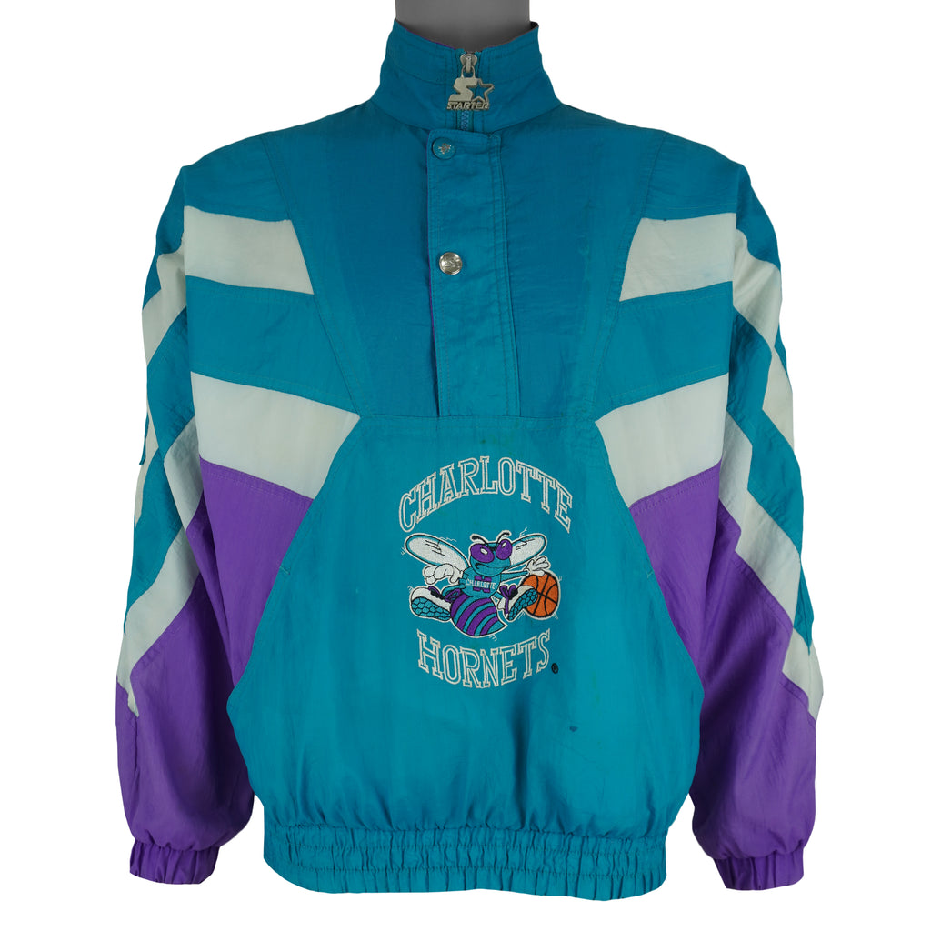 Starter - Charlotte Hornets Embroidered Windbreaker 1990s Large Vintage Retro Basketball