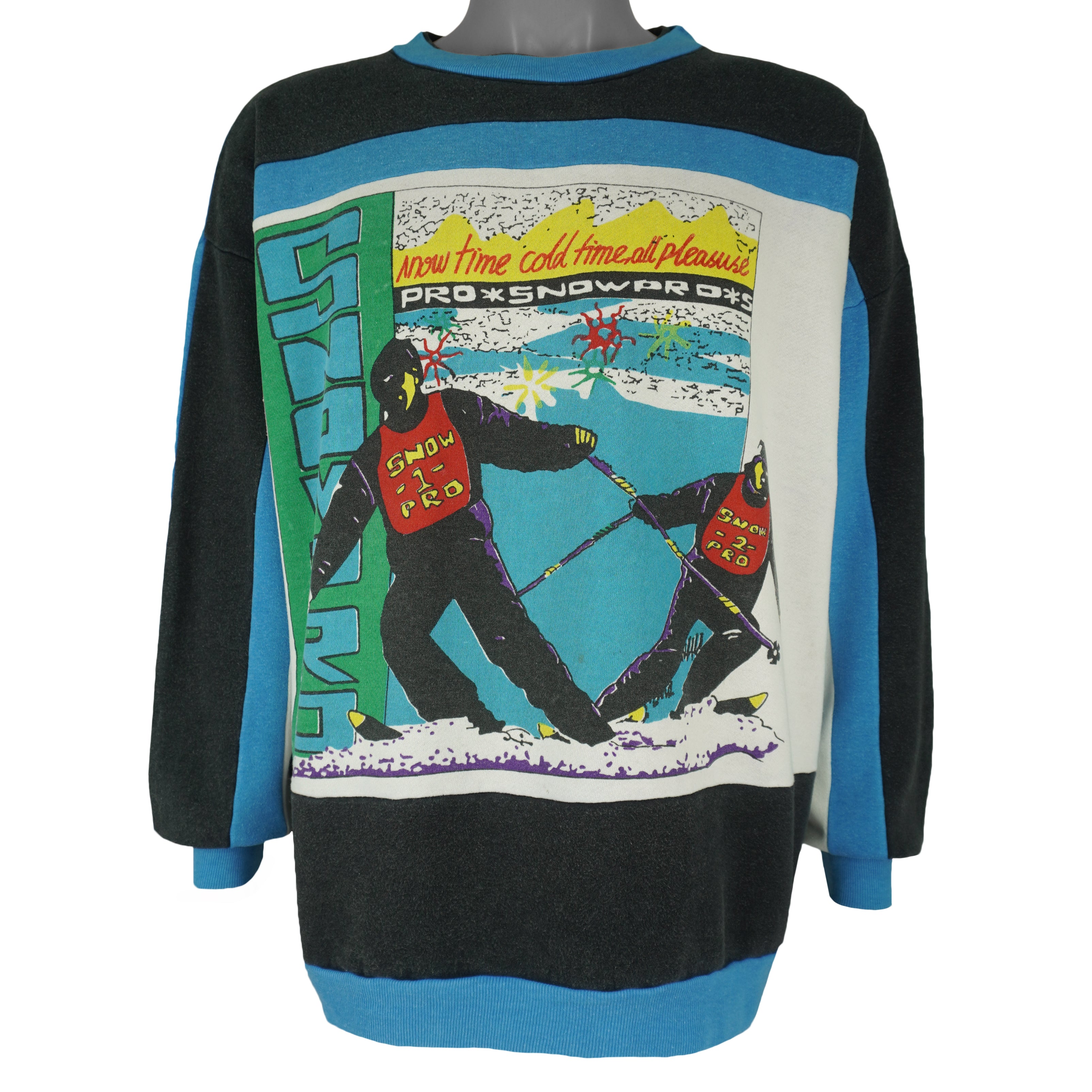 Vintage - Snow Pro Crew Neck Sweatshirt 1990s Medium Vintage Retro