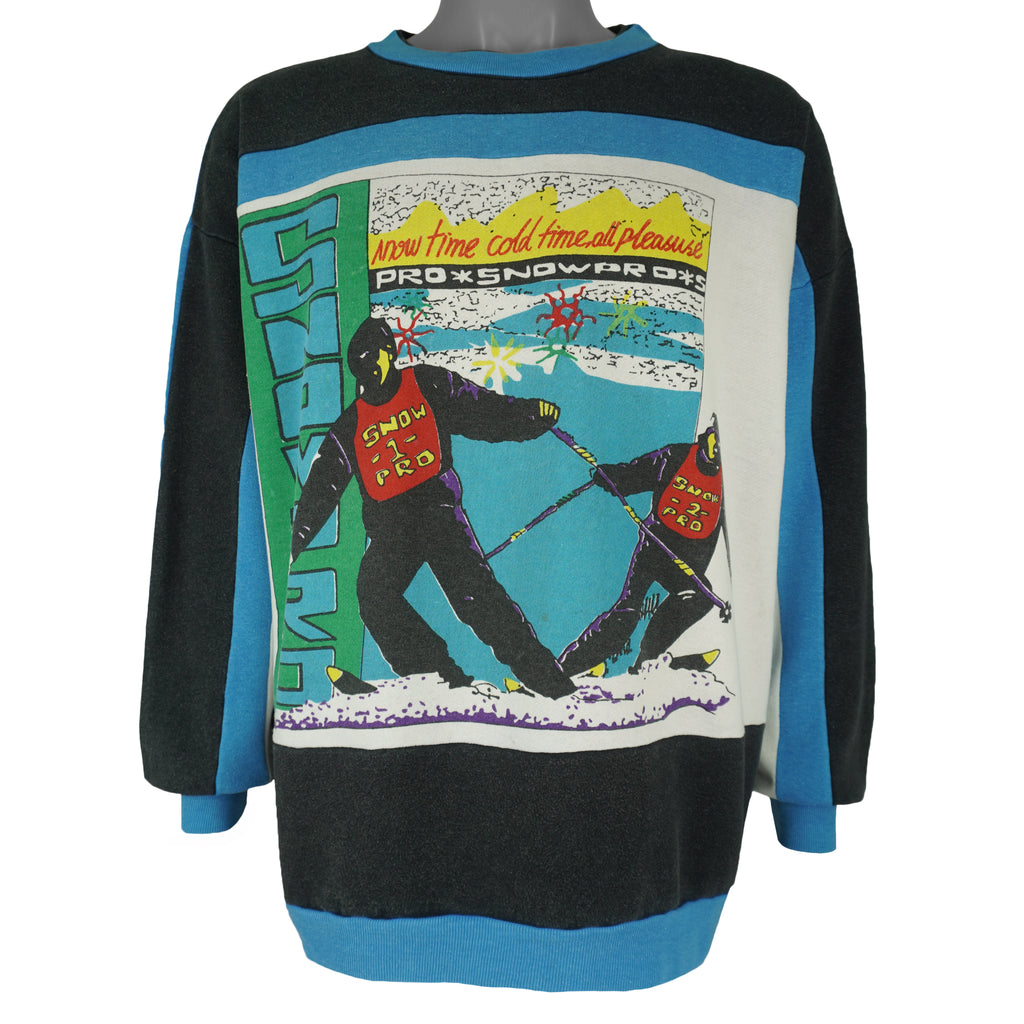 Vintage - Snow Pro Crew Neck Sweatshirt 1990s Medium Vintage Retro