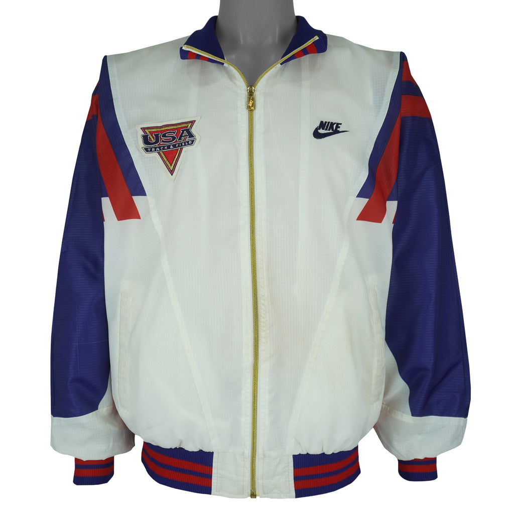 Nike - USA Track & Field Zip-Up Windbreaker 2000s X-Large Vintage Retro