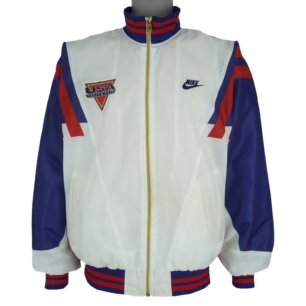 Nike - USA Track & Field Zip-Up Windbreaker 2000s X-Large Vintage Retro