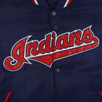 Starter - Cleveland Indians Bomber Jacket 1990s X-Large Vintage Retro Baseball