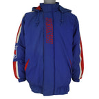 Starter - New York Rangers Hooded Puffer Jacket 1990s Large Vintage Retro Hockey
