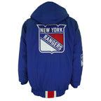 Starter - New York Rangers Hooded Puffer Jacket 1990s Large Vintage Retro Hockey