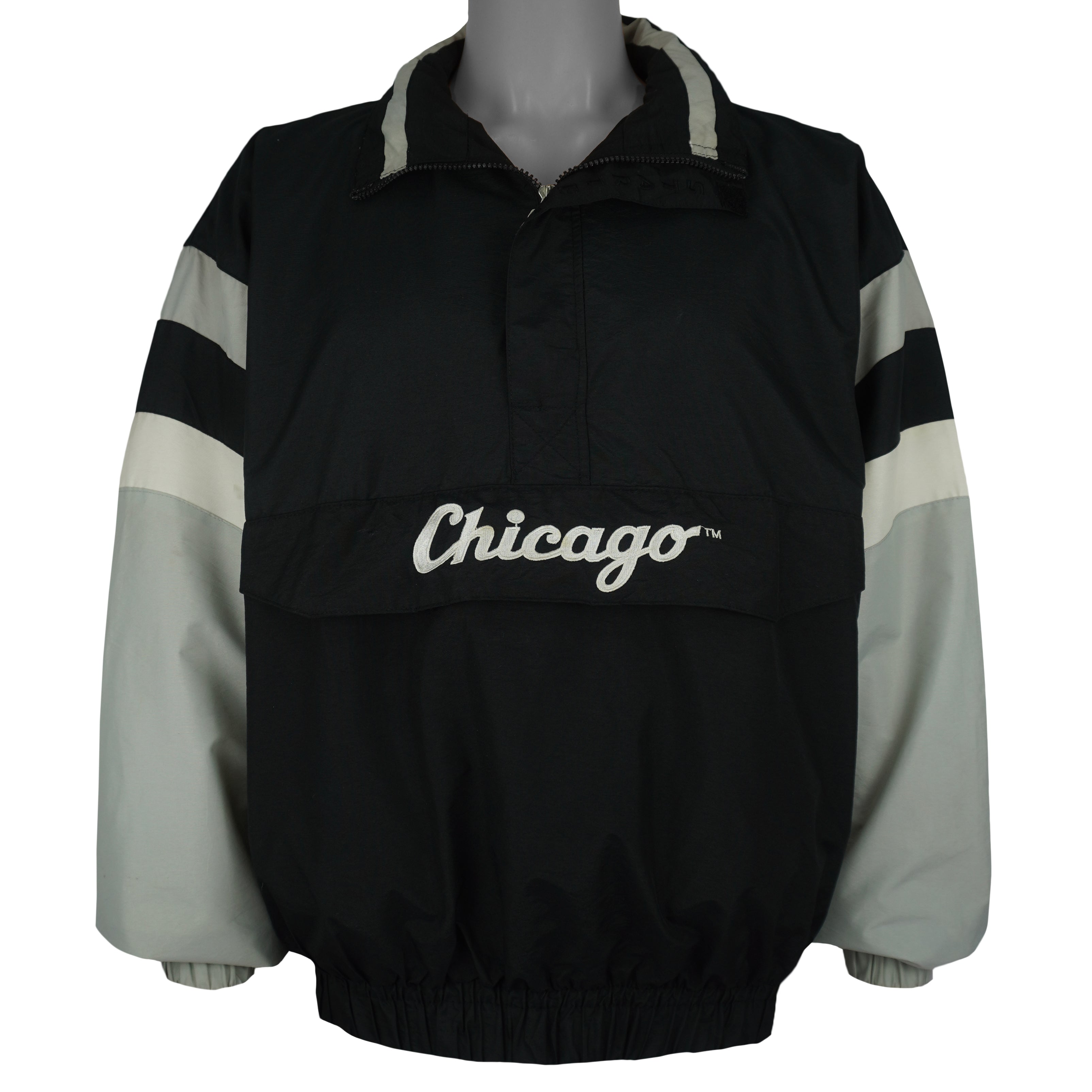 Starter - Chicago White Sox Pullover Windbreaker 1990s Large Vintage Retro Baseball