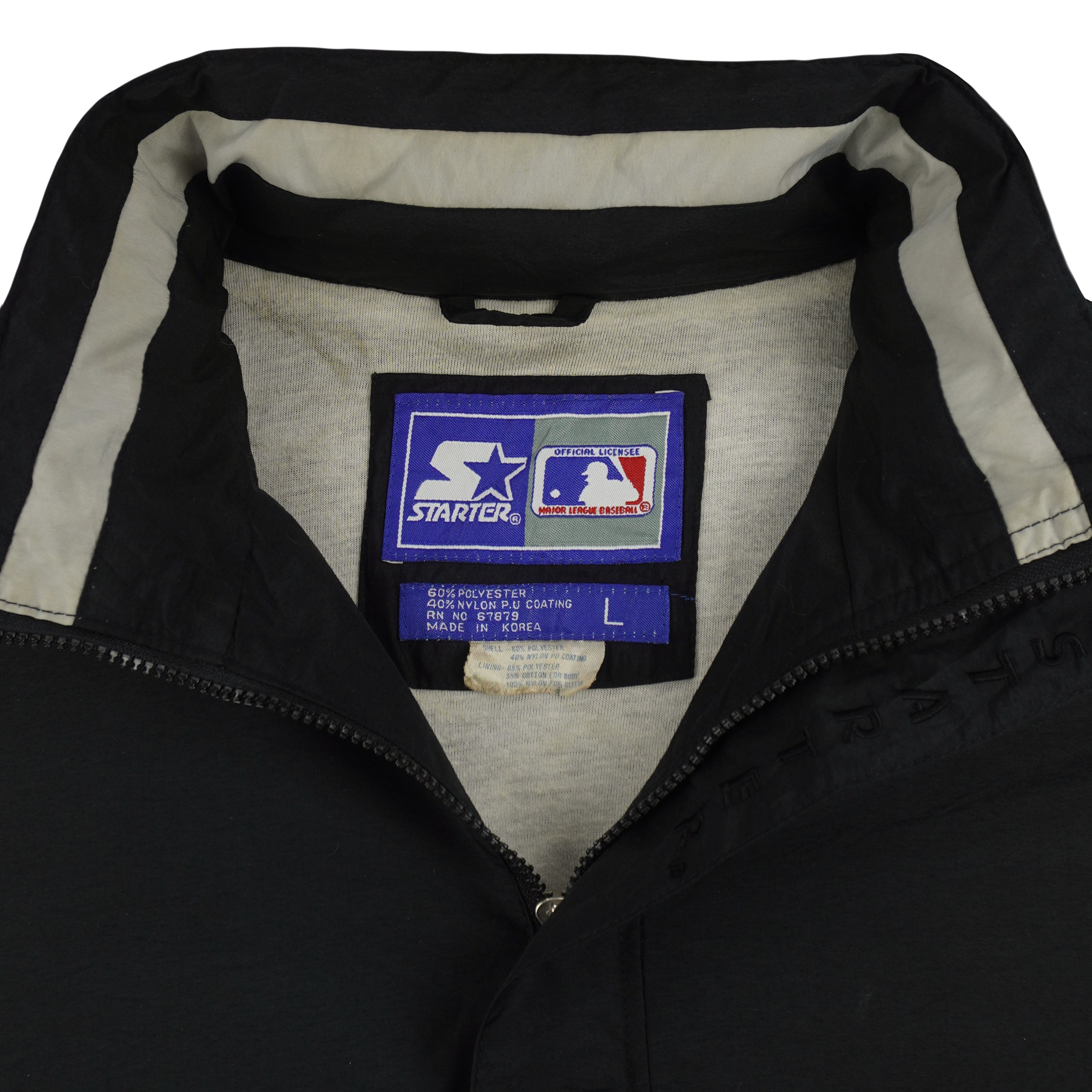 Starter - Chicago White Sox Pullover Windbreaker 1990s Large Vintage Retro Baseball