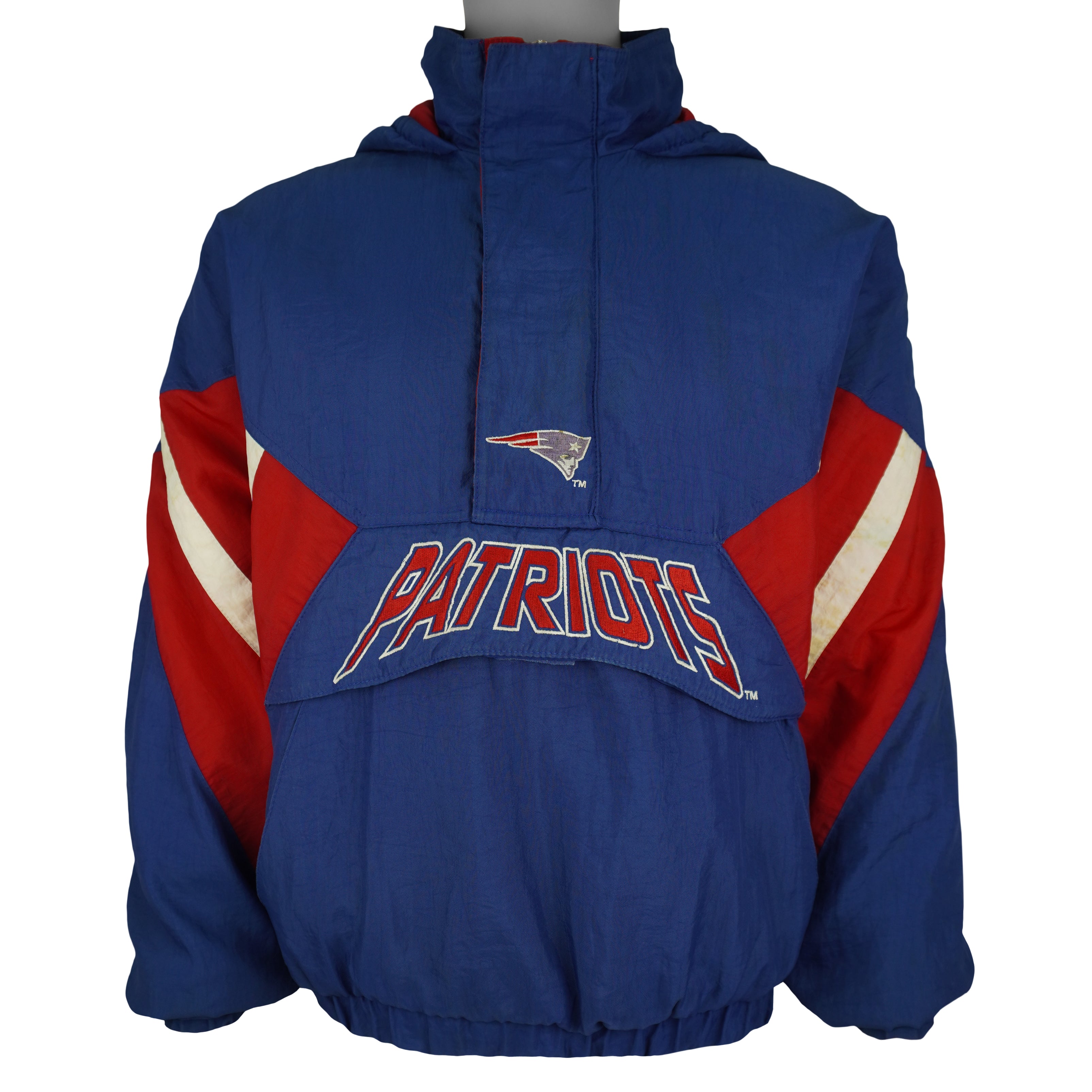 Starter - New England Patriots Embroidered Windbreaker 1990s X-Large Vintage Retro Football