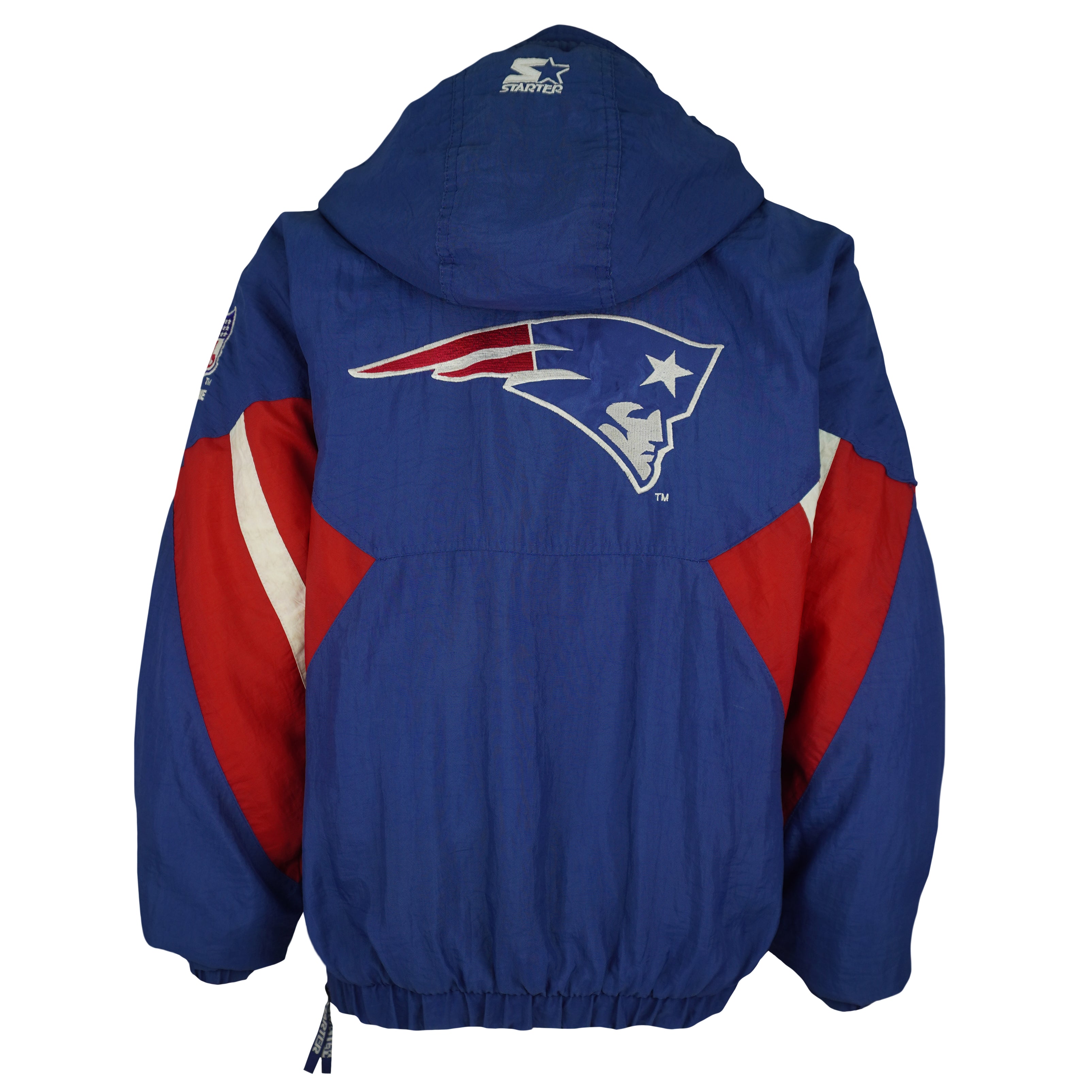 Starter - New England Patriots Embroidered Windbreaker 1990s X-Large Vintage Retro Football