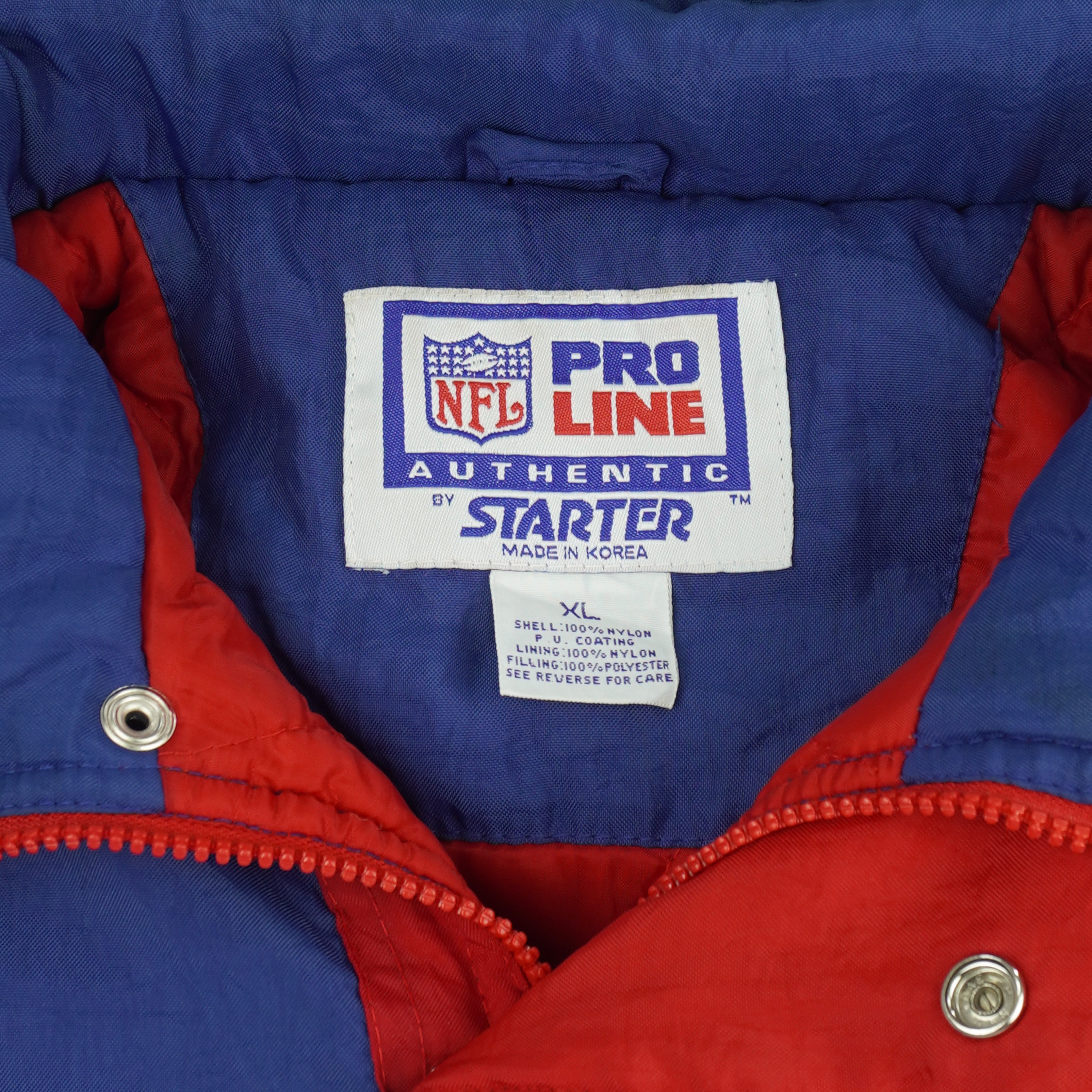 Starter - New England Patriots Embroidered Windbreaker 1990s X-Large Vintage Retro Football