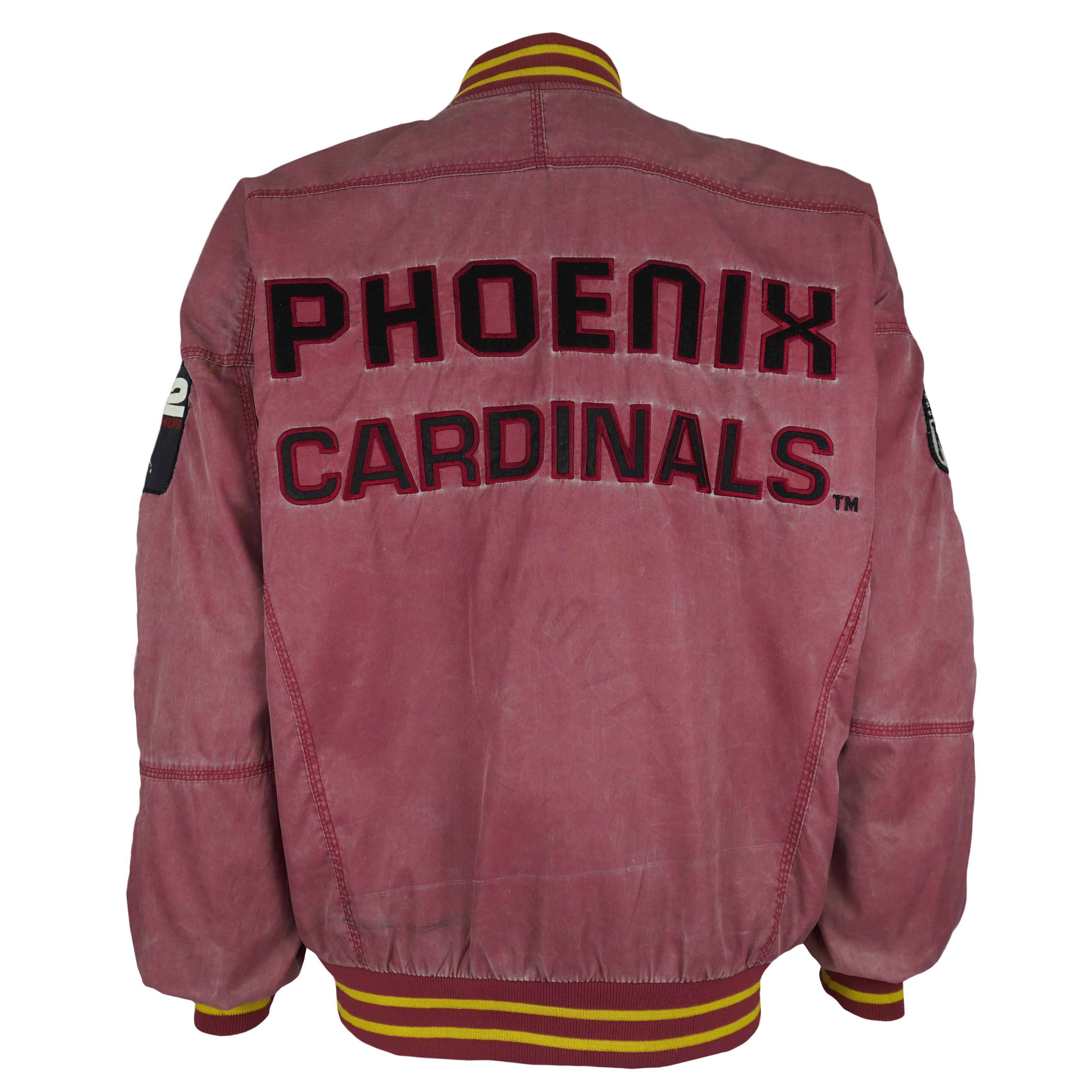 NFL (Campri) - Phoenix Cardinals Spell-Out Varsity Jacket 1990s Large Vintage Retro Football