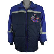 NHL (Pro Player) - Vancouver Canucks Reversible Jacket 1990s Large Vintage Retro Hockey