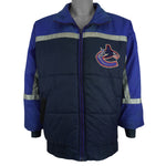 NHL (Pro Player) - Vancouver Canucks Reversible Jacket 1990s Large Vintage Retro Hockey