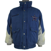 Vintage NFL - Dallas Cowboys Denim Jacket 1990s Large in blue and beige