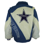 Vintage NFL - Dallas Cowboys Denim Jacket 1990s Large in blue and beige