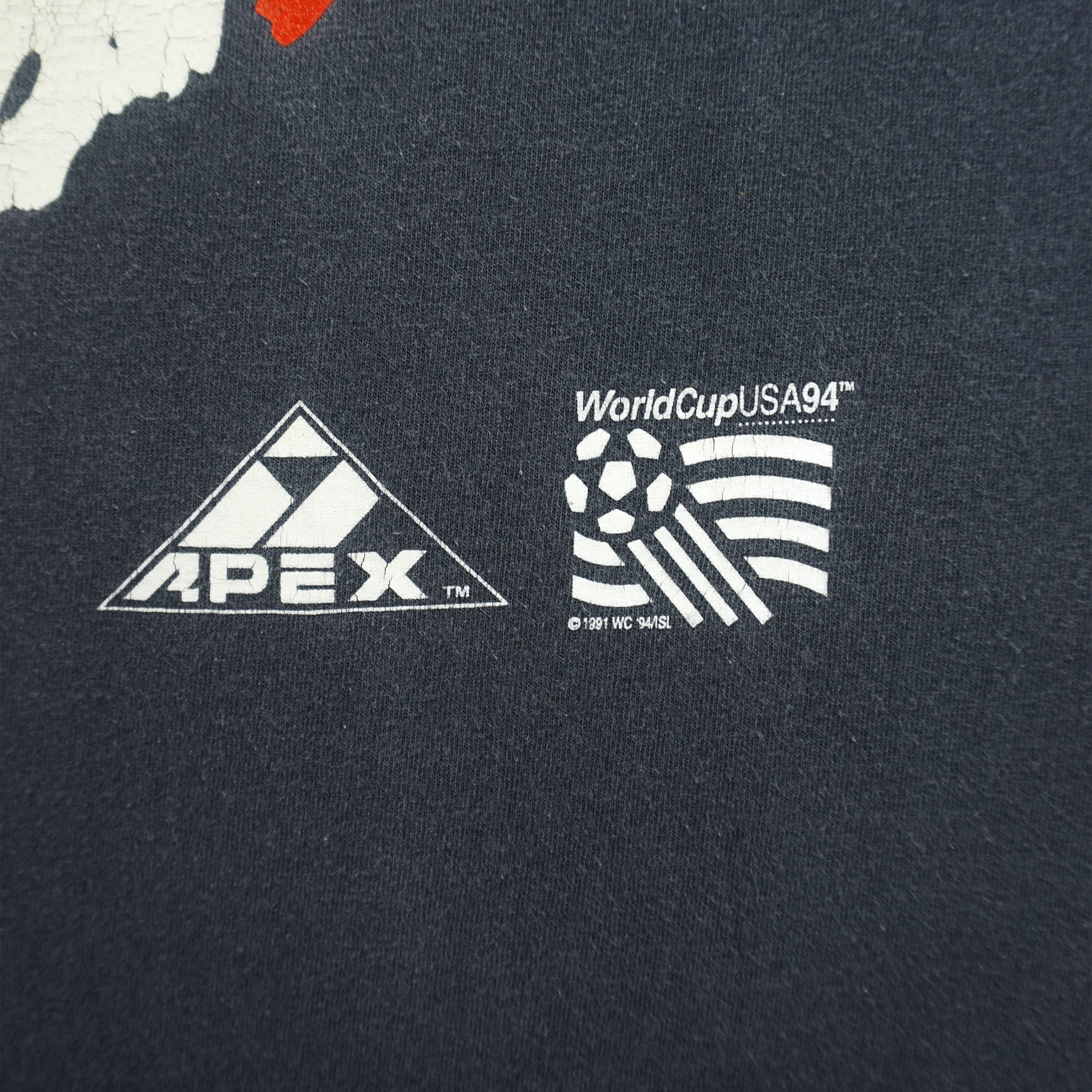 Vintage (Apex One) - World Cup USA Italy Big Logo T-Shirt 1994 Medium Vintage Retro Football