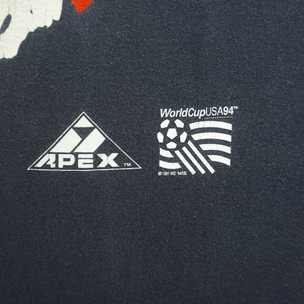 Vintage (Apex One) - World Cup USA Italy Big Logo T-Shirt 1994 Medium Vintage Retro Football