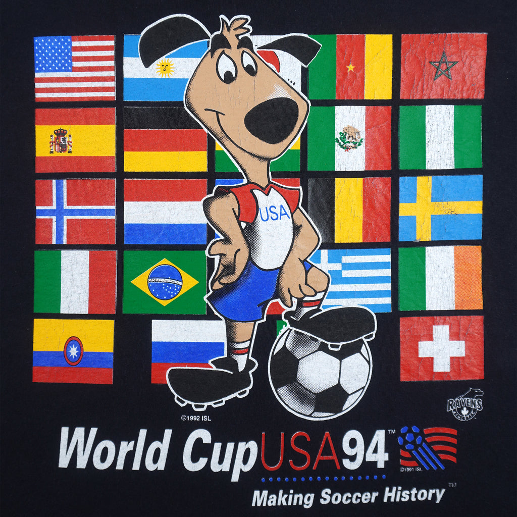 Vintage - World Cup USA 94 Making Soccer History T-Shirt 1994 X-Large Vintage Retro