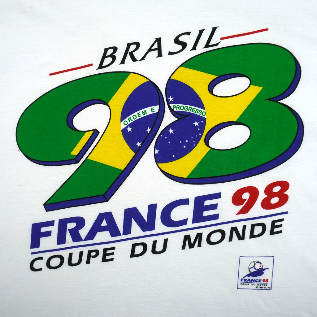 Vintage - World Cup Final France VS Brazil T-Shirt 1998 Large Vintage Retro
