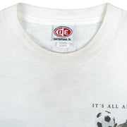 Vintage (Coed Sportwear) - It's All About Soccer Spell-Out T-Shirt 1990s X-Large Vintage Retro